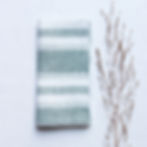 Tovagliolo righe bianco verde lino