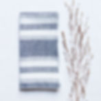 Tovagliolo righe bianco blu lino