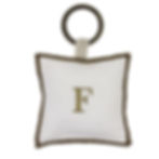 Portachiavi personalizzato economico lino bianco