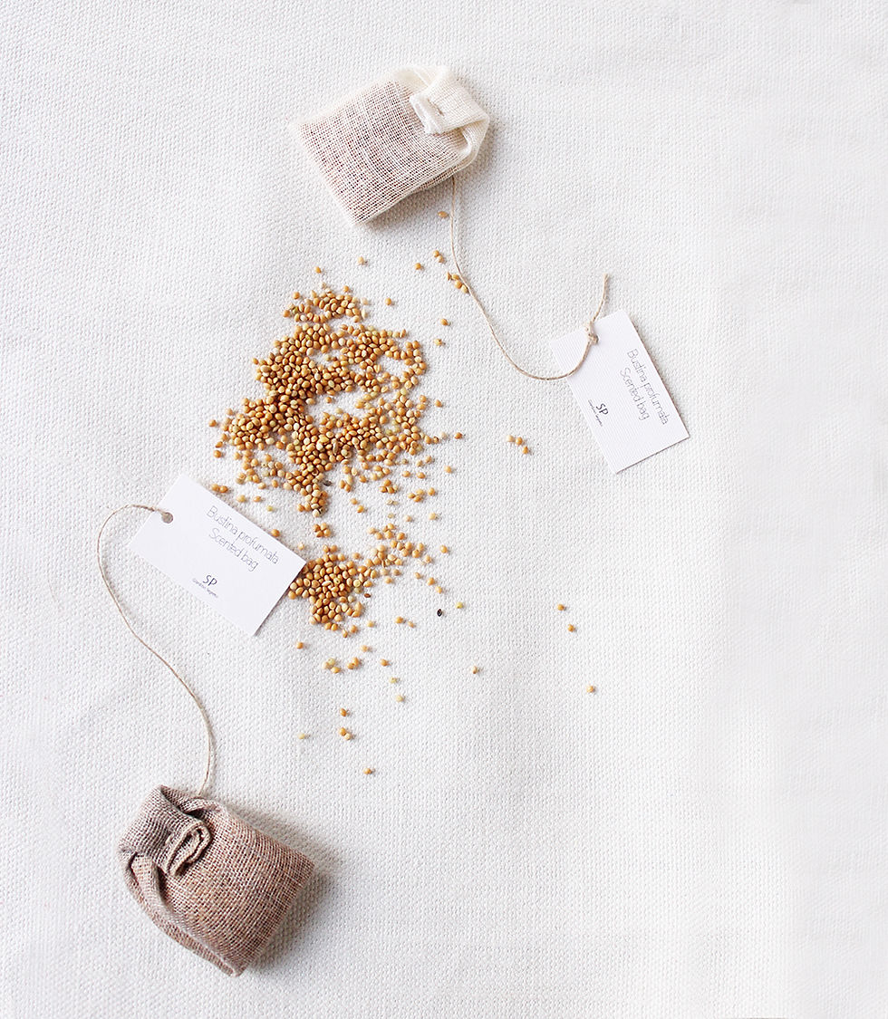 Bustine del the profumate in garza di lino