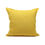 Miniatura: Cuscino lino stropicciato sfrangiato boho giallo ocra