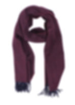 sciarpa cashmere bordeaux con frange made in italy