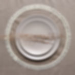 Sottopiatto particolare elegante lino antimacchia resinato con nappe