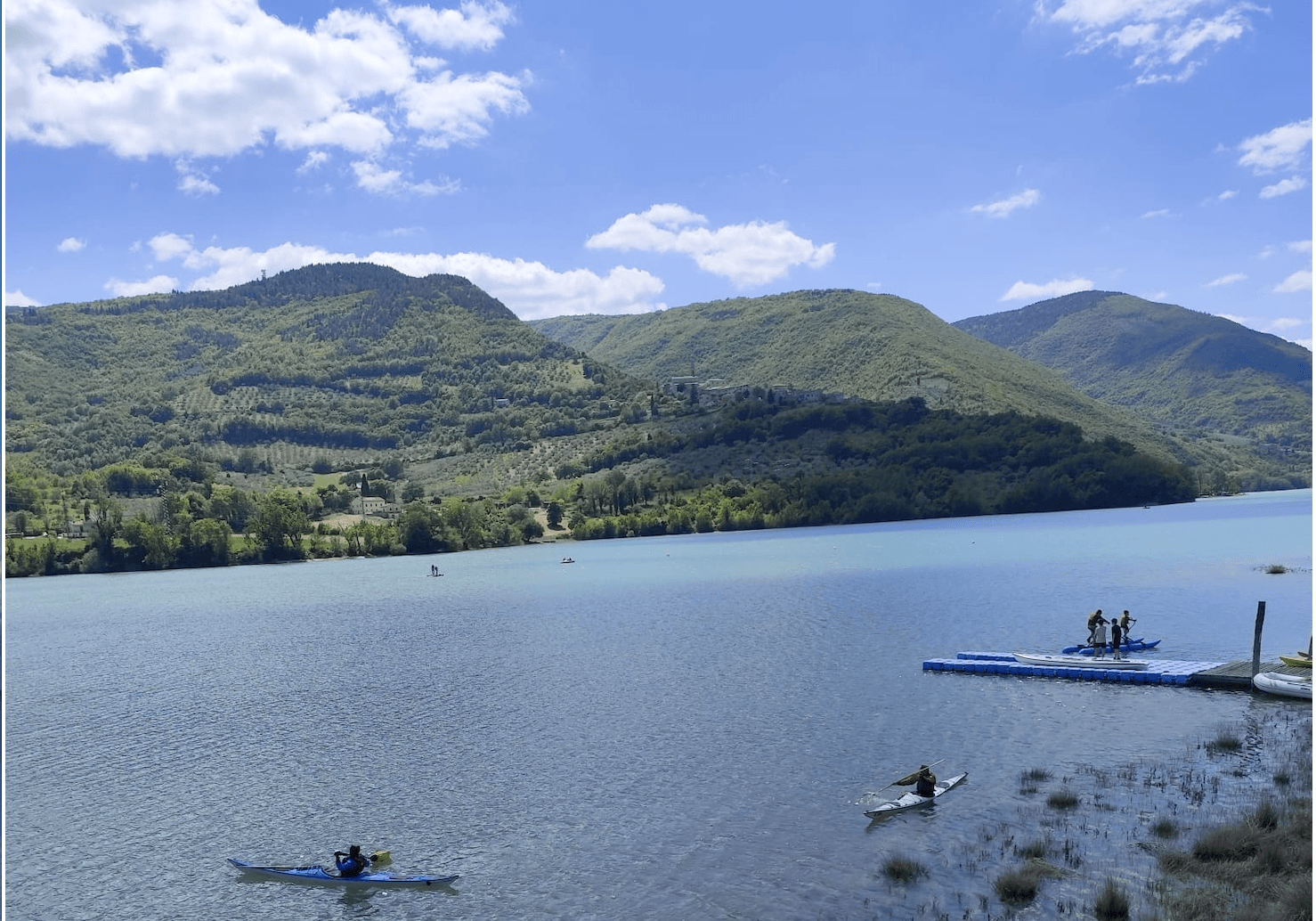 Waterbike gruppo tramonto