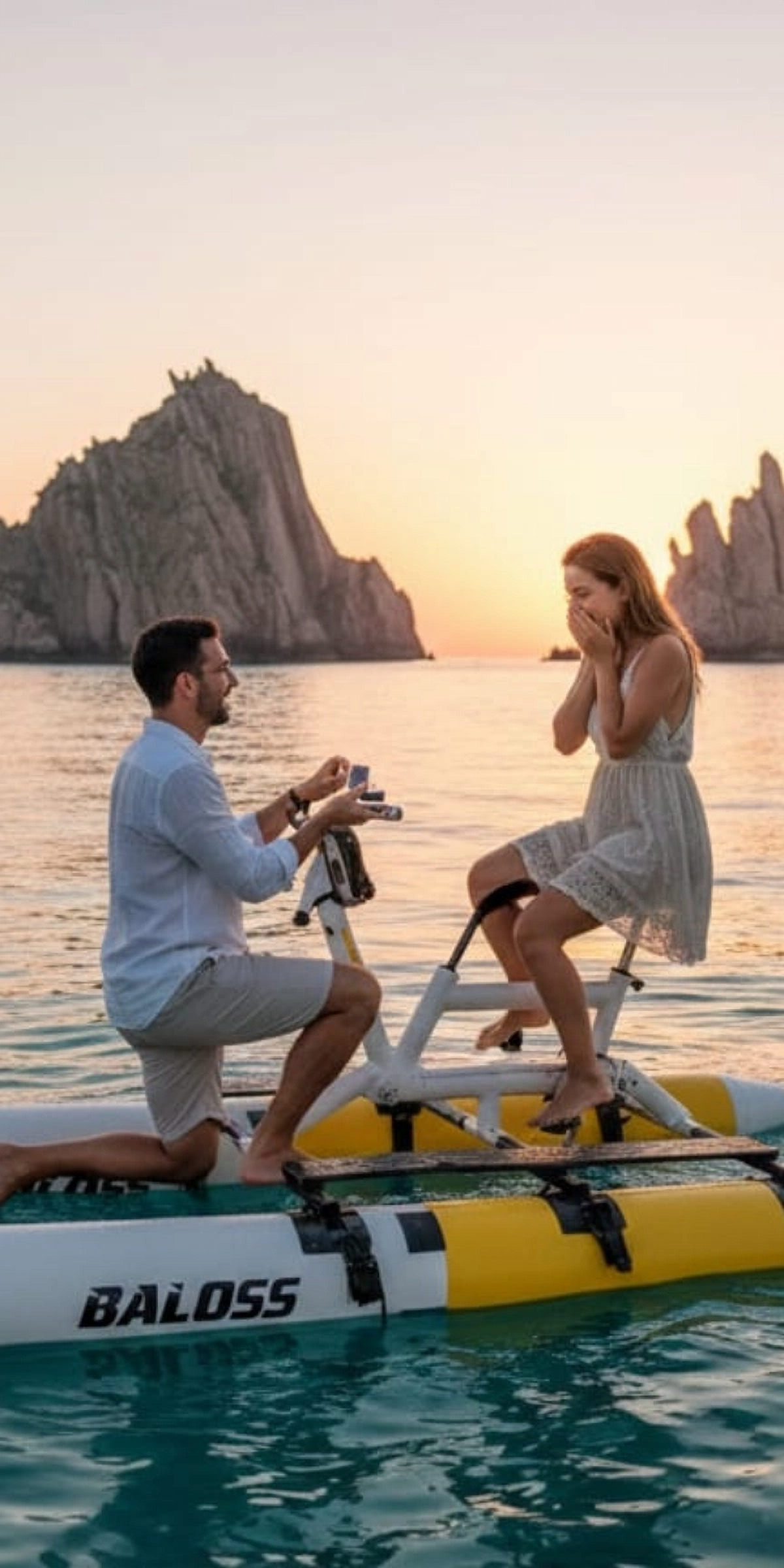 Proposta di matrimonio in waterbike