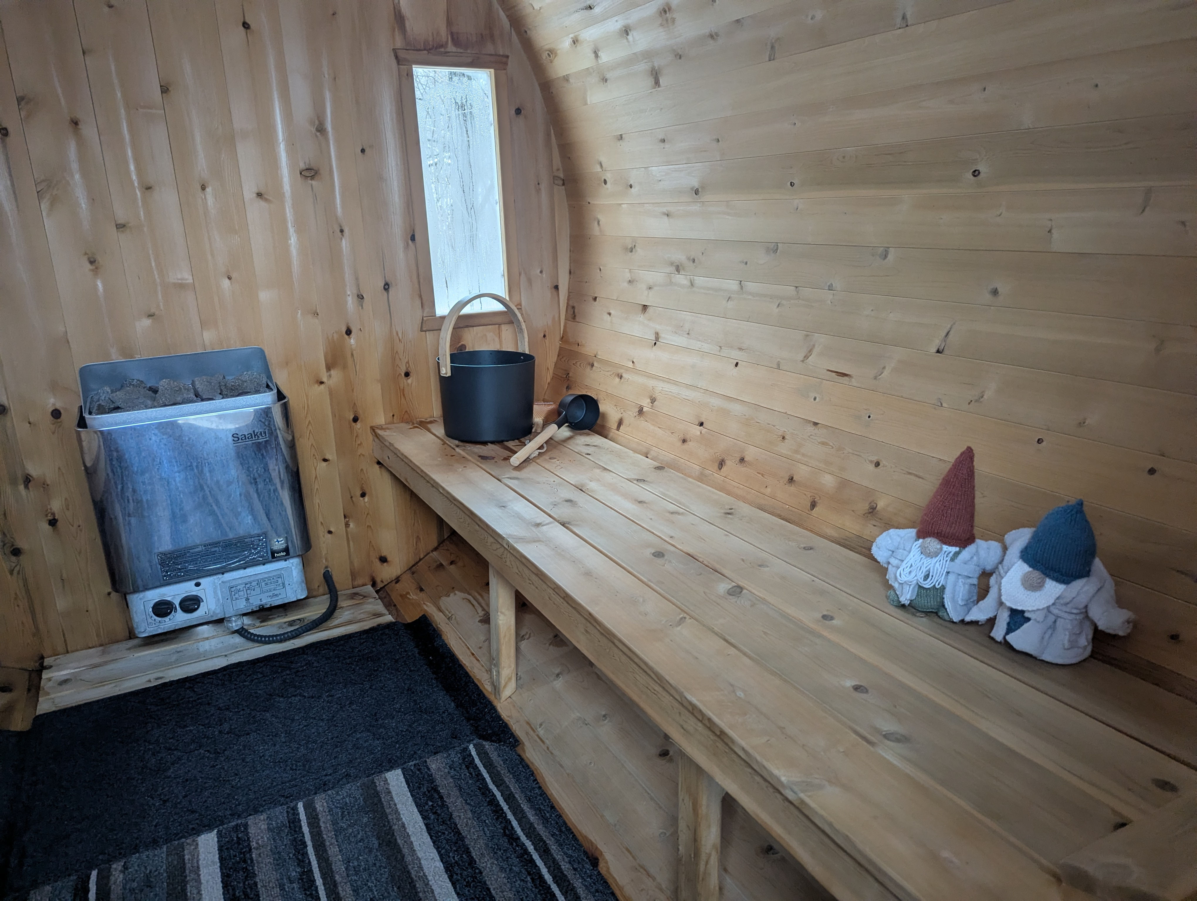 inside of sauna