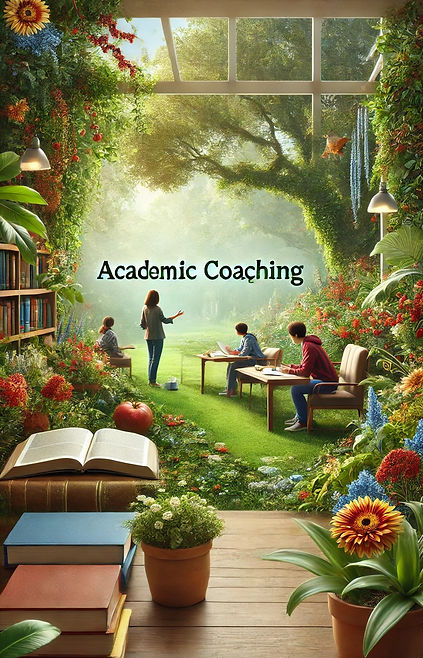 DALL·E 2024-09-12 22.13.06 - An image representing academic coaching, set in a nature-fill