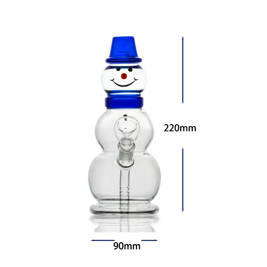 8.5inch Snowman Water Pipe Glass Bong