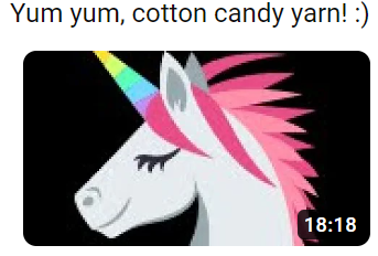 Yum Yum! Cotton Candy Yarn.