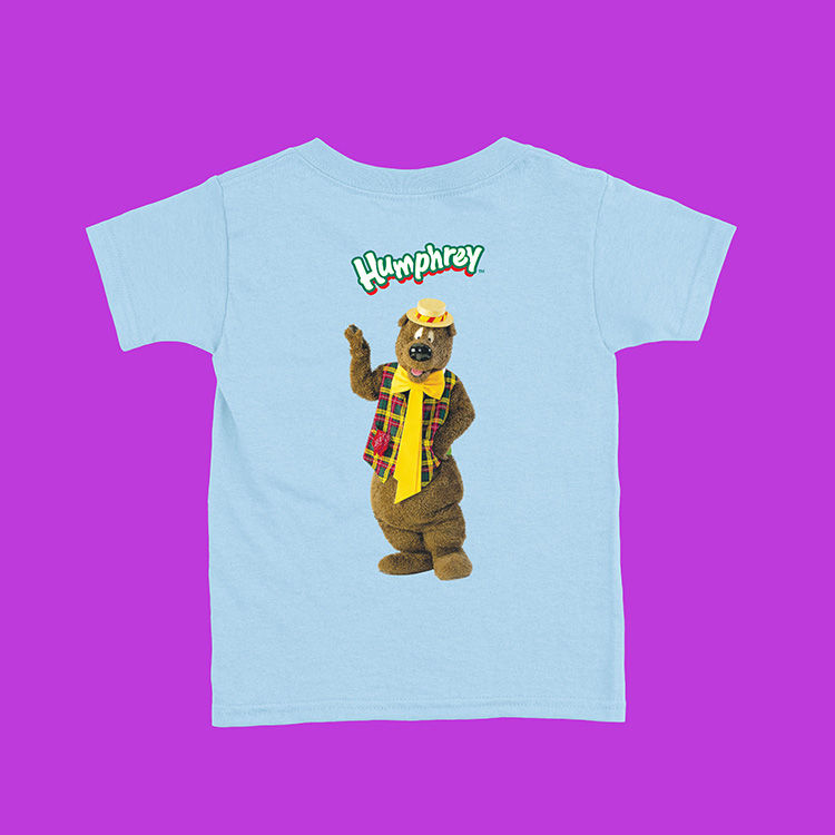 Miniatura: Humphrey B. Bear - Kids Groovy Light Blue Short Sleeve T-Shirt