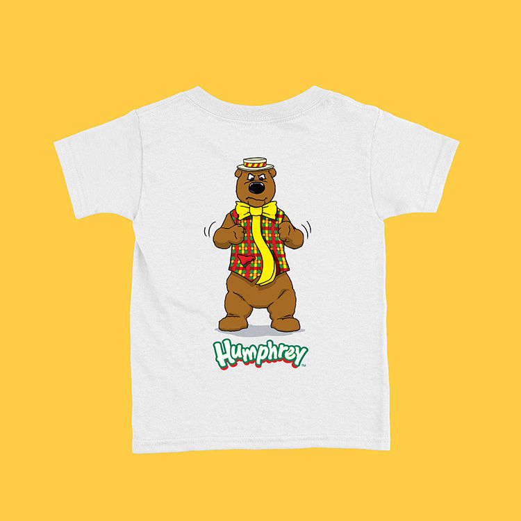 Thumbnail: Humphrey B. Bear - Kids Groovy White Short Sleeve T-Shirt