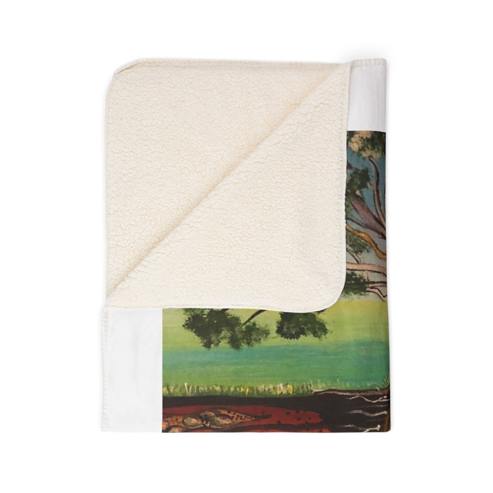 Thumbnail: Lemuria rising Fleece Sherpa Blanket