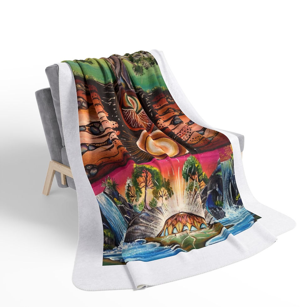 Thumbnail: Lemuria rising Fleece Sherpa Blanket
