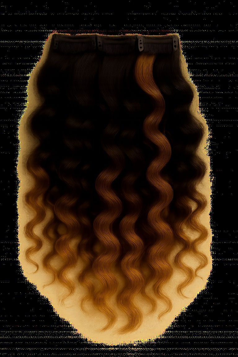 Thumbnail: 7 Piece | Ombre | Hair Extension & Volumizer | 100% Human Hair