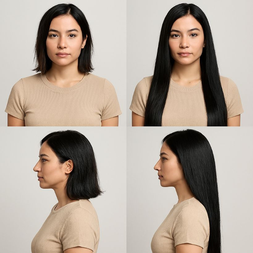 Thumbnail: 7 Piece | Natural Black | Hair Extension & Volumizer | 100% Human Hair