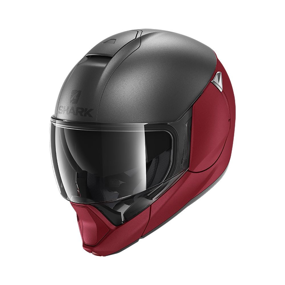 Shark EvoJet Dual Blank Mat GRİ KIRMIZI