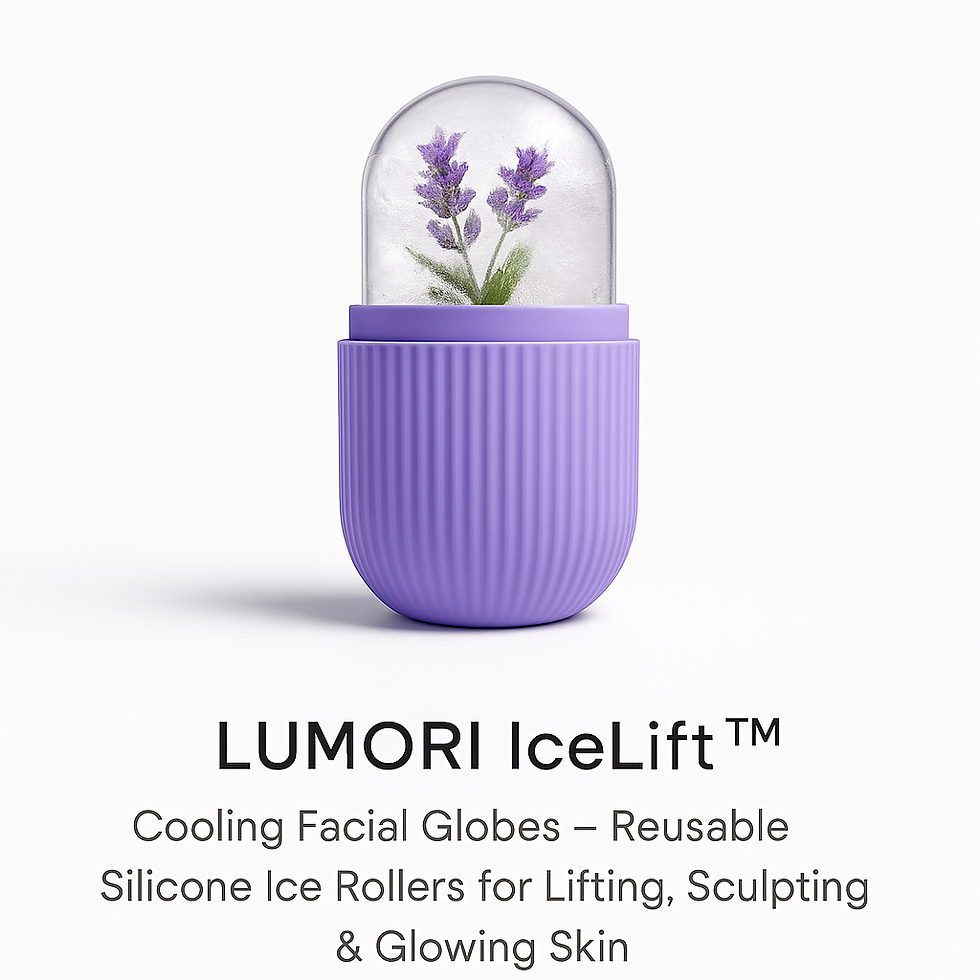 Lumori IceLift™ Cooling Facial Roller – Reusable Silicone Ice Globes for Sculpte