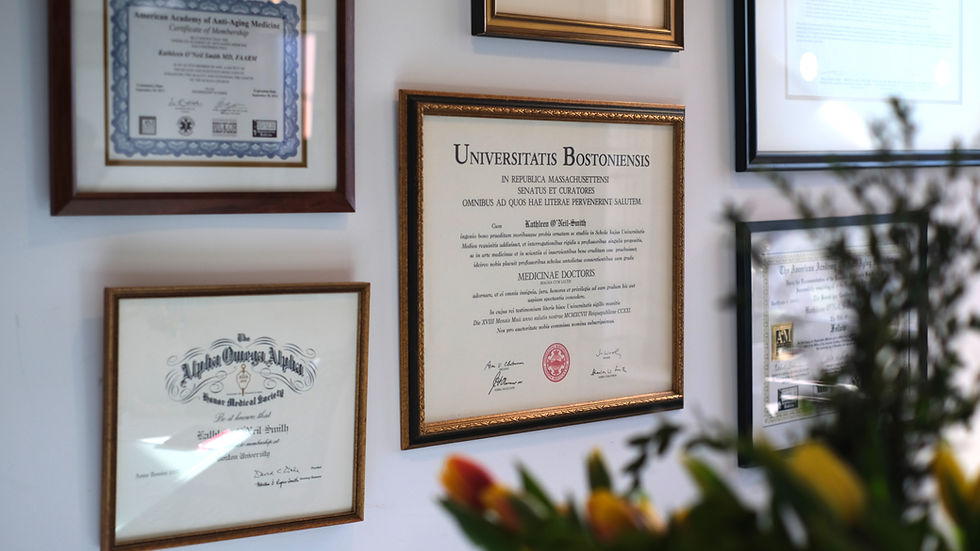 Dr. O'Neil certificates