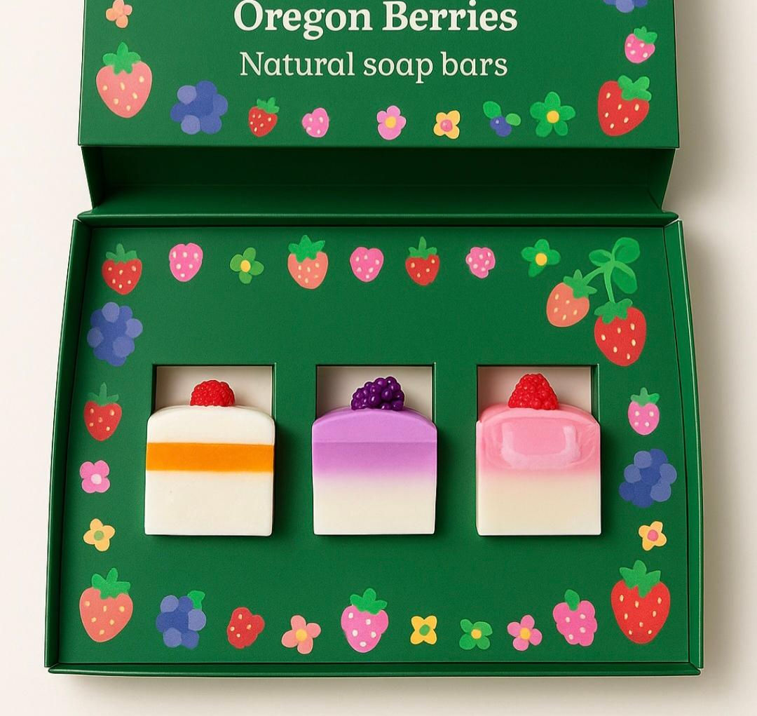 Oregon Berries (3 Natural soap bars) 10.5oz