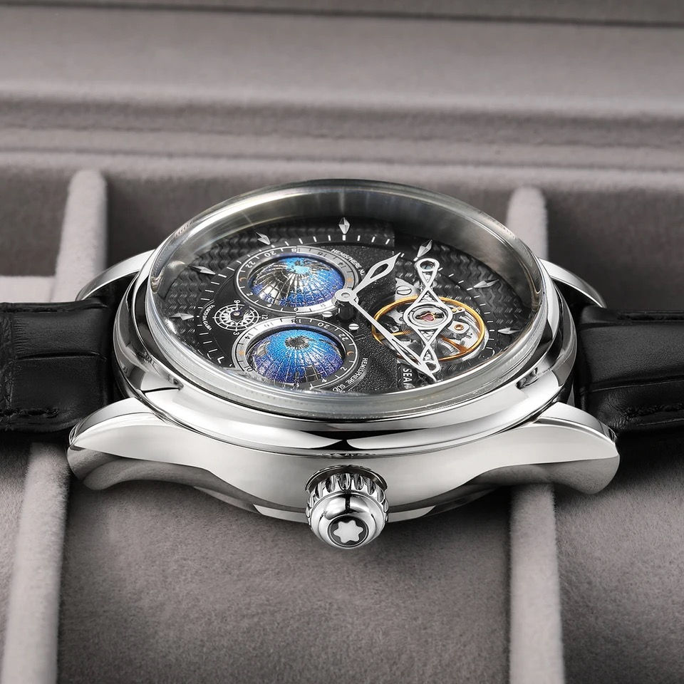 Thumbnail: Tourbillon Rotating Double Earth Luxury Automatic Watch 