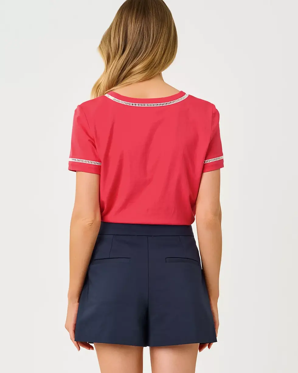 Thumbnail: Clairmont Ladder Lace Knit Top