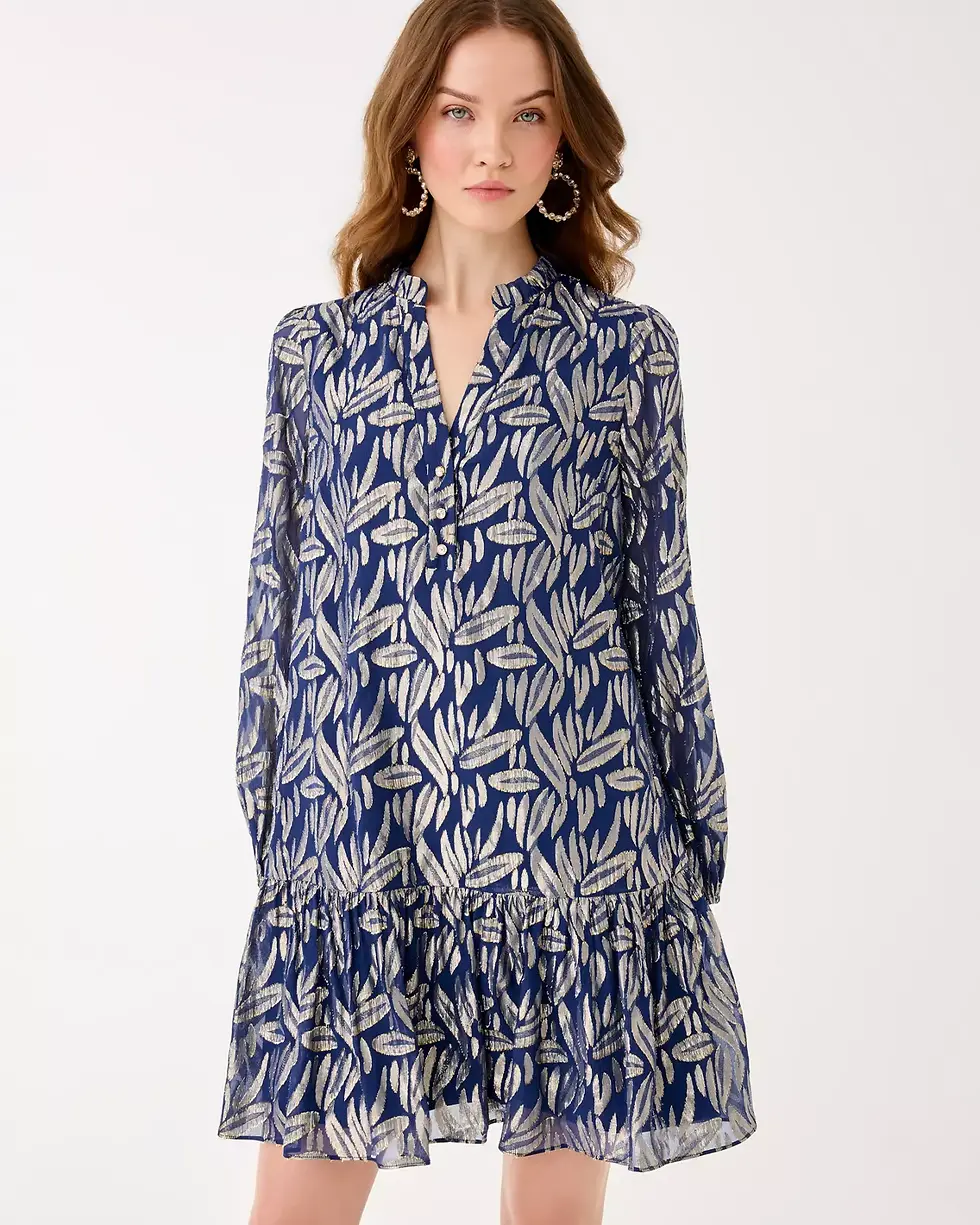 Evaline Silk Popover Dress