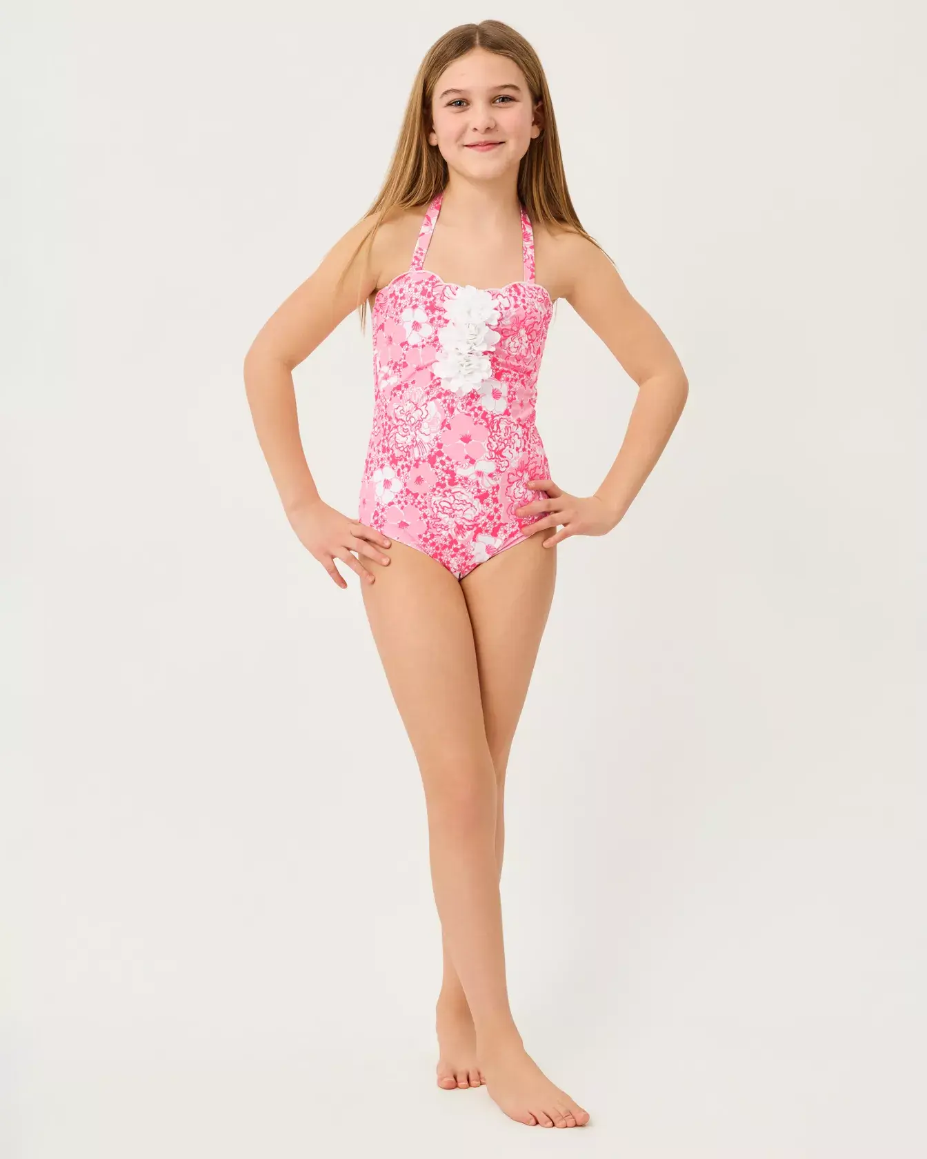 Girls Maddie Flower Swimsuit