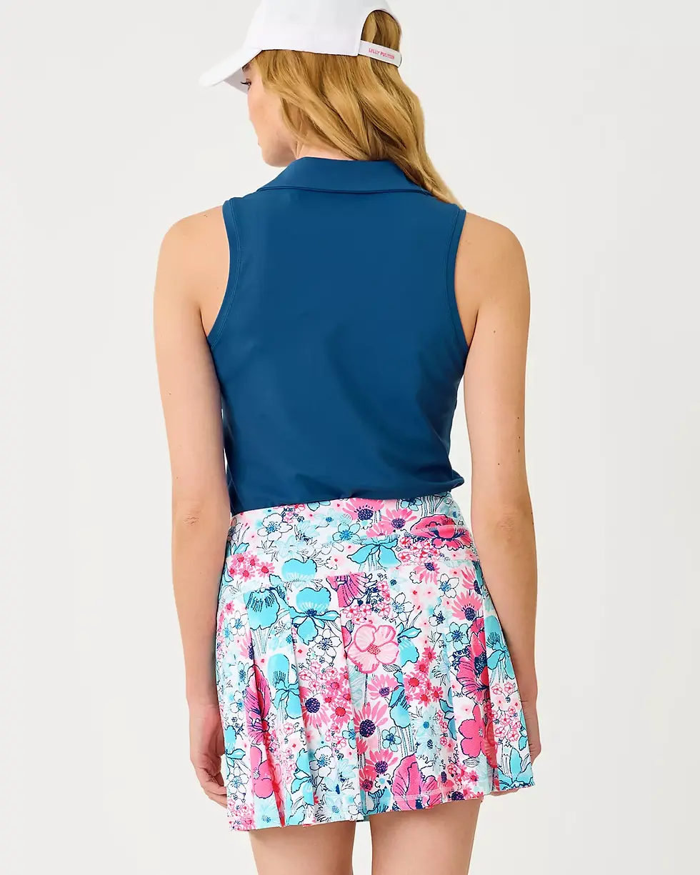 Thumbnail: UPF 50+ Luxletic Frida Sleeveless Bow Polo