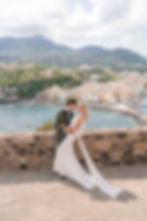 Bride and Groom at Castello Aragonese, Ischia, Italy