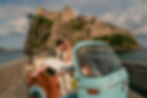 Bride and Groom at Castello Aragonese, Ischia, Italy