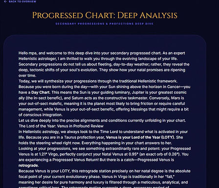 Secondary Progressions App