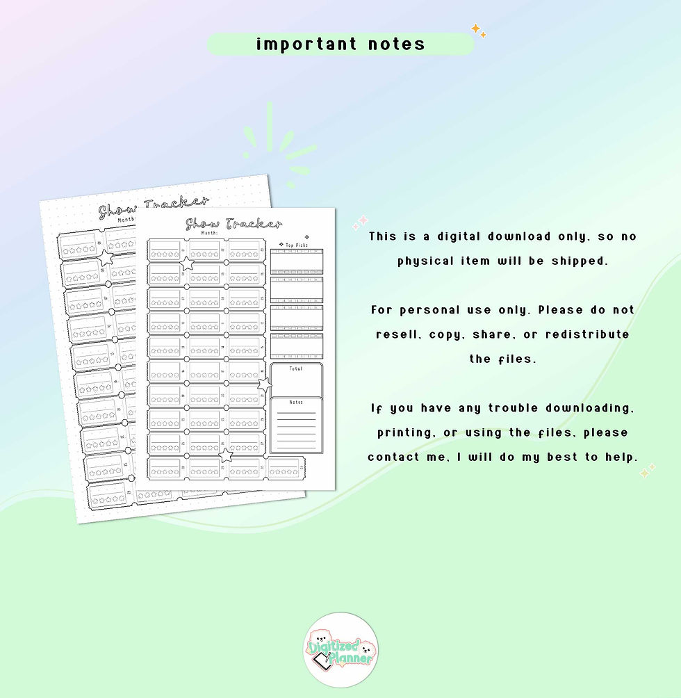 Thumbnail: TV Show Movie Tracker Printable, Entertainment Log, Watch Tracker