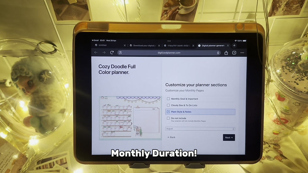 Thumbnail: Cozy Doodle Digital Planner 2026 2027, All in One GoodNotes iPad Android