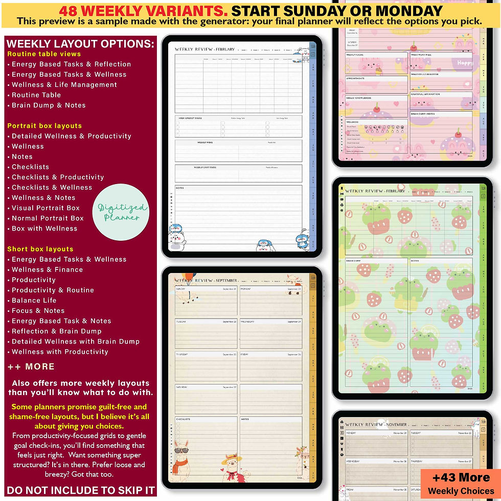 Thumbnail: Portrait digital planner