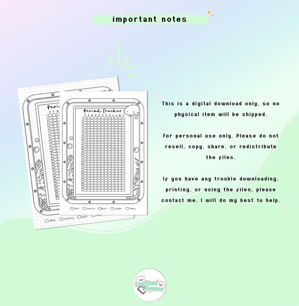 Thumbnail: Period Tracker Printable, Menstrual Cycle Log, Ovulation Fertility Cycle Tracker