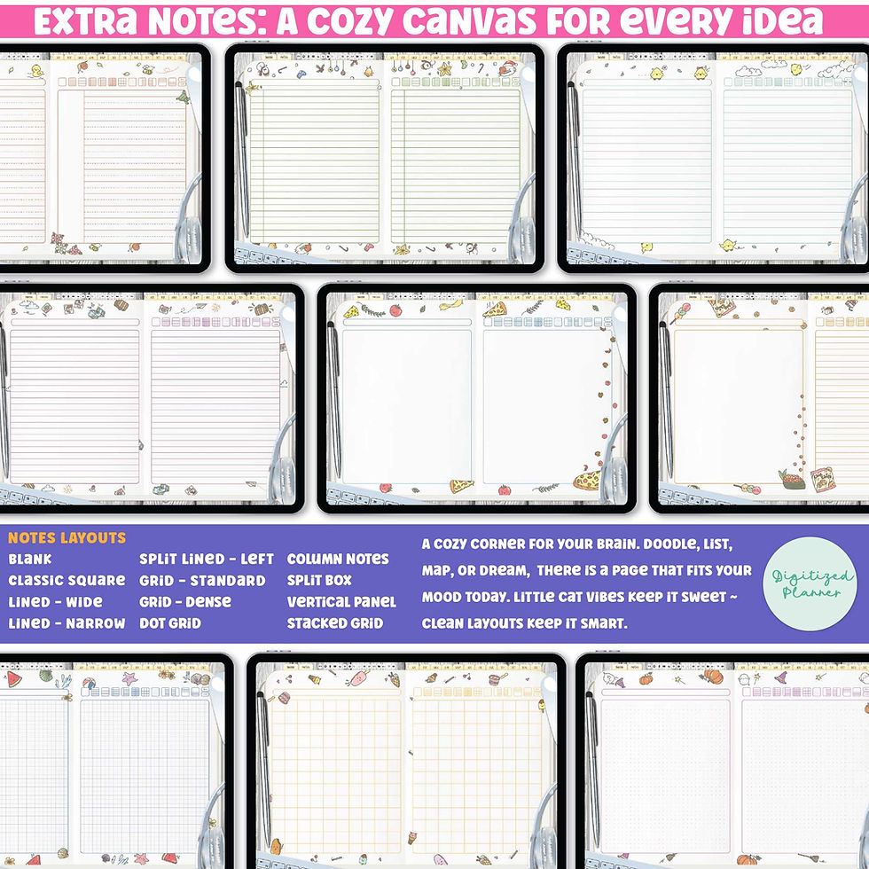 Thumbnail: Digital Planner 2026, Undated, Lifetime, Cozy Doodle iPad GoodNotes Planner,