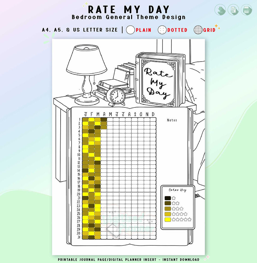 Mood Tracker Printable, Mood in Pixels, Daily Feelings Trackers, Mental Health,