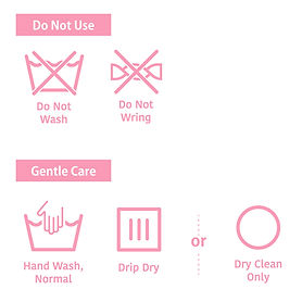 Care instructions for vintage kimono fabric, showing hand wash, drip dry, and dry clean only