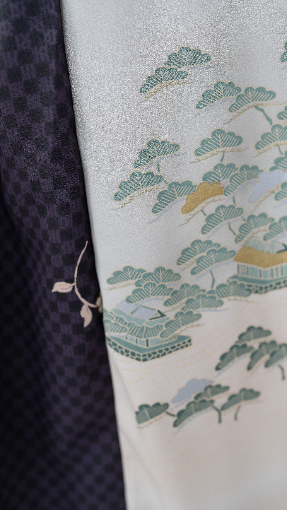 Thumbnail: [SS-L size] 0136 Kimono remake Combination skirt