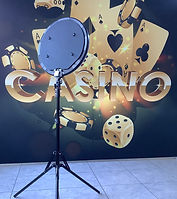 Halo with Casino Aces Backdrop