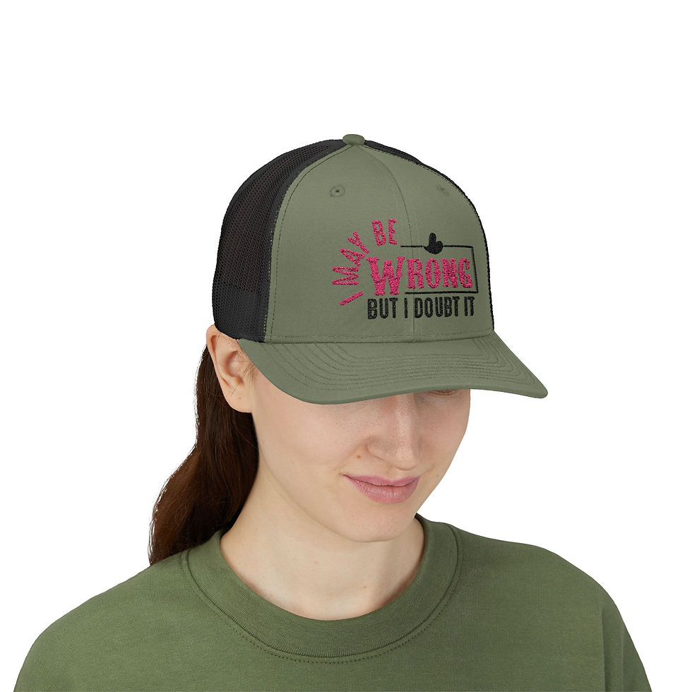 Thumbnail: Trucker Hat - 'I May Be Wrong But I Doubt It' Embroidered Snapback