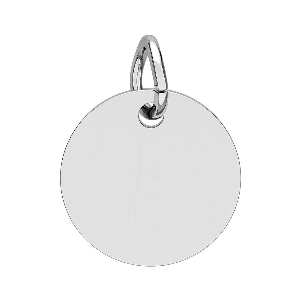Thumbnail: Engravable Birthstone Circle Charm — Personalized Initial or Date Pendant