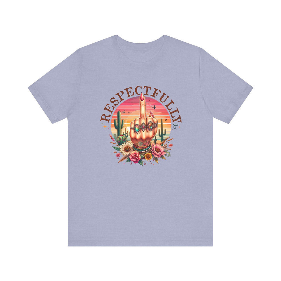 Thumbnail: Respectfully Graphic Tee - Unisex Short Sleeve T-Shirt with Desert Cactus Design