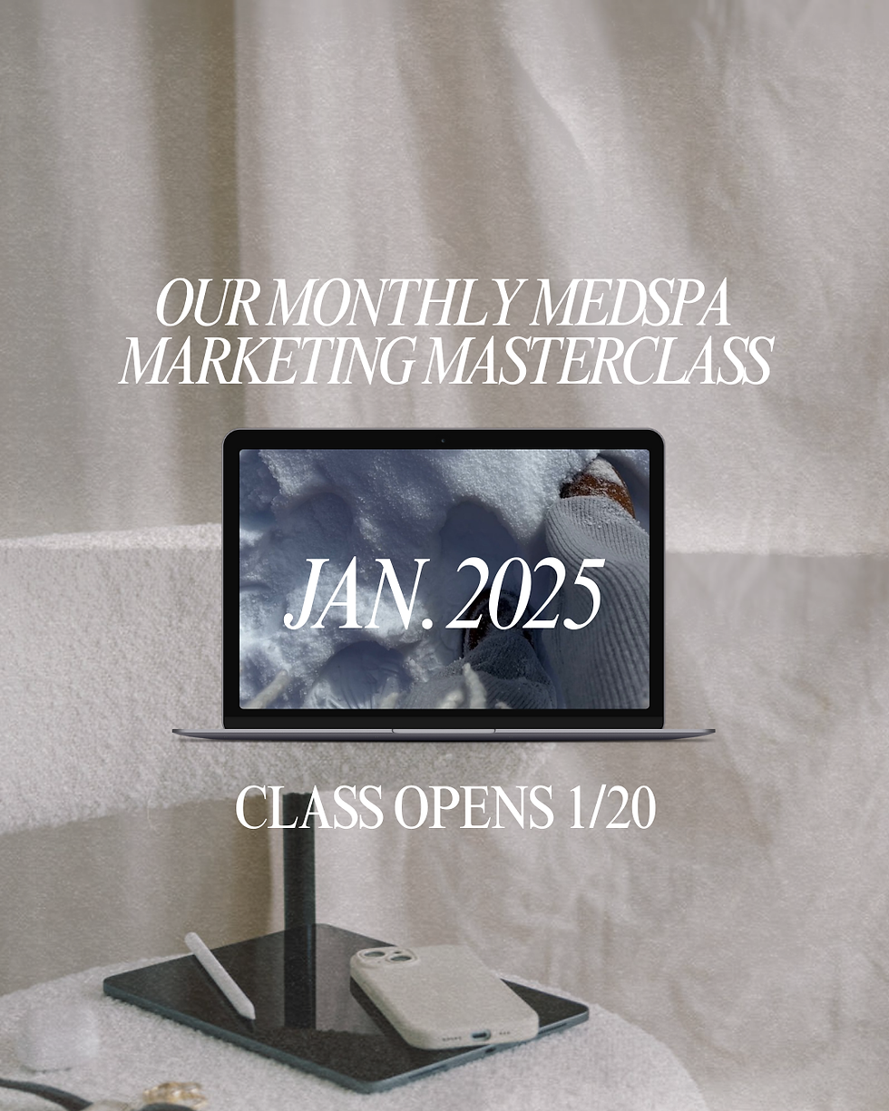 MEDSPA MARKETING MASTERCLASS/JAN2025