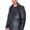 Thumbnail: Black Quilted Leather Biker Jacket ZX2
