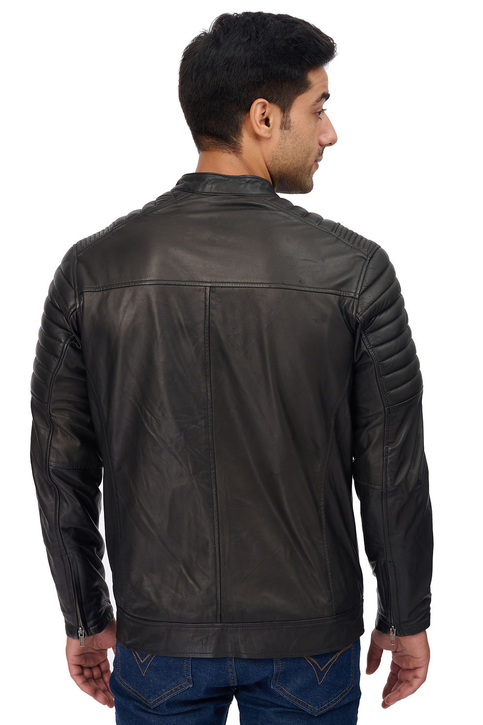 Thumbnail: Black Pure leather Jacket (ZX23)