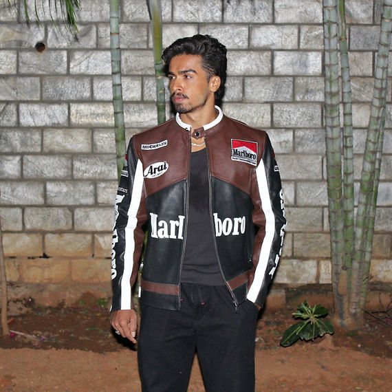 MARLBORO VINTAGE BROWN RACING LEATHER JACKET | senpai clothing