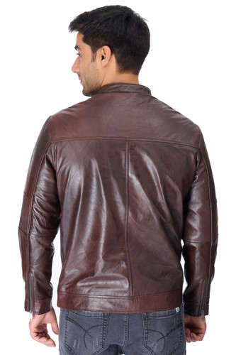 Brown Quilted Pure leather Jacket (ZX11) | senpai clothing