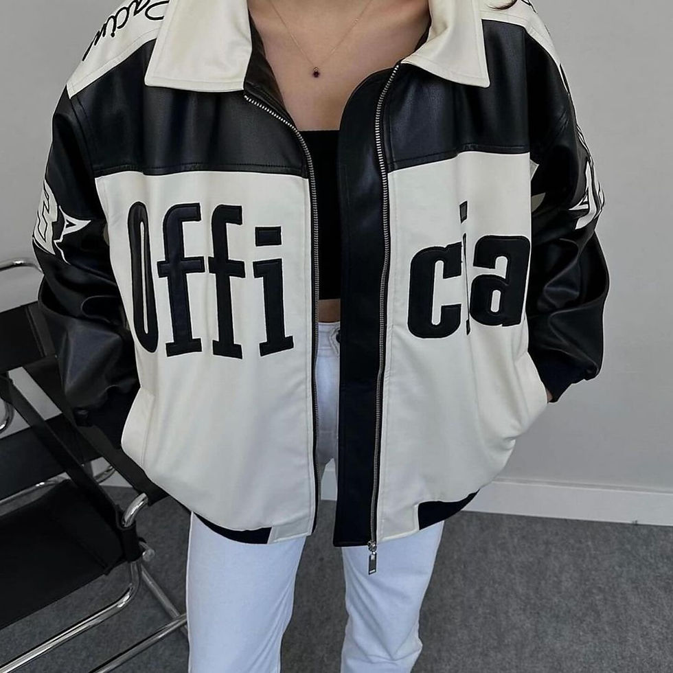 Thumbnail: OFFICIAL VINTAGE RACING PURE LEATHER JACKET