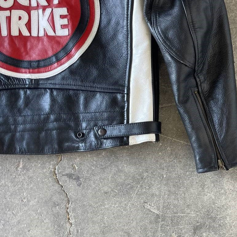 Thumbnail: VINTAGE LUCKY STRIKE RACING RED PURE LEATHER JACKET